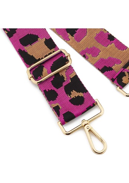 Geniş Omuz Askısı Ayarlanabilir Yedek Kemer Çapraz Kanvas Çanta（gül Leopar Desenlialtın Toka (Yurt Dışından) modelleri