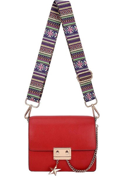 Geniş Omuz Askısı Ayarlanabilir Yedek Kemer Crossbody Kanvas Çanta (Etnik Tarz Altın Toka) (Yurt Dışından) fiyatları