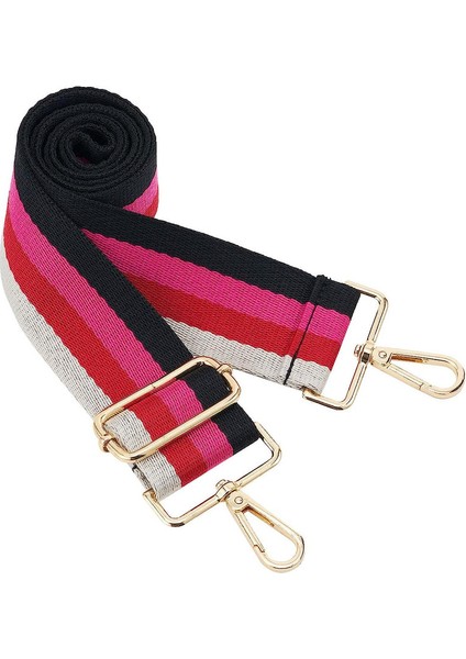 Geniş Omuz Omuzları Ayarlanabilir Değiştirme Çantası (Siyah Kırmızı Çizgiler) 80-130CM (Yurt Dışından)