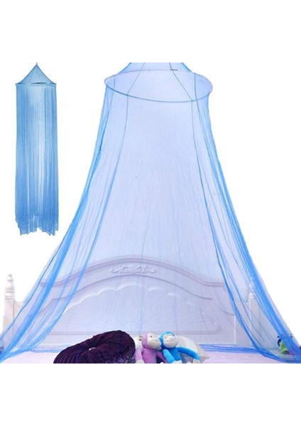 Yatak Cibinliği, Nalcy Dome Cibinlik, Yatak Kanopisi, Yüksek Kaliteli Polyester ile Evrensel Beyaz Kubbe Cibinlik, Tek/çift Kişilik Yataklar Için Uygun (Mavi) (Yurt Dışından)