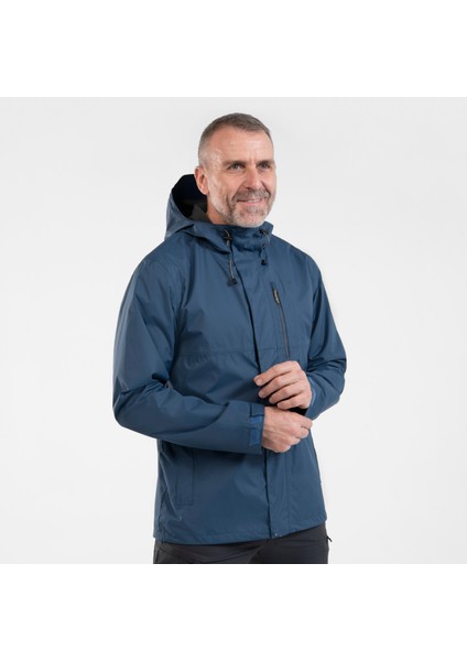 QUECHUA Erkek Outdoor Yağmurluk - Mavi / Kot - NH500 Imper