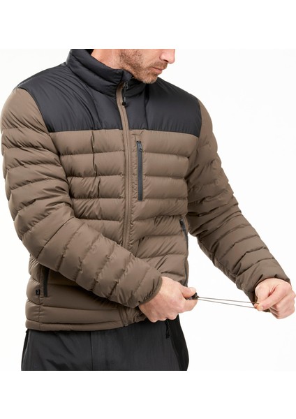 Forclaz Erkek Outdoor Trekking Şişme Montu / -10°C - Kahverengi - Mt500