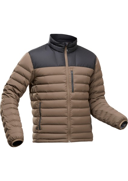 Forclaz Erkek Outdoor Trekking Şişme Montu / -10°C - Kahverengi - Mt500