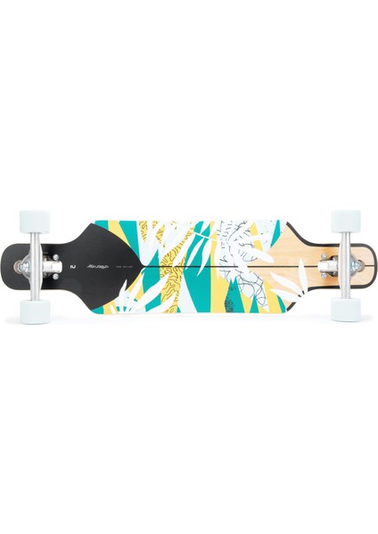 Oxelo Longboard - 100 Drop - Çiçek Desenli