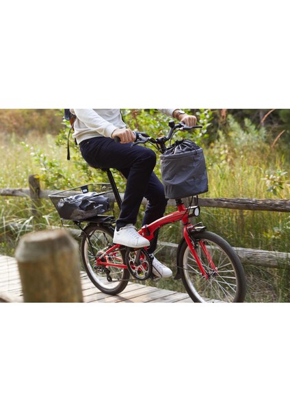 BTWIN Katlanır Bisiklet Sepeti - Gri - 10 L