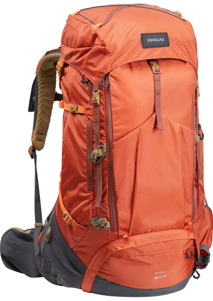 FORCLAZ Erkek Trekking Sırt Çantası - 60+10L - Turuncu - MT500 Air
