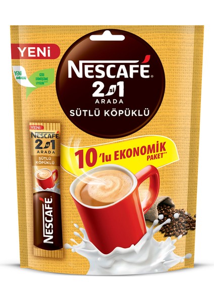 2'si 1 Arada Sütlü Köpüklü 10'lu Paket