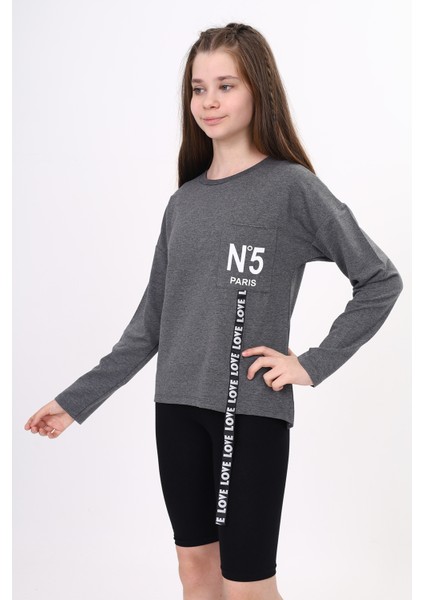 Toontoy Kız Çocuk Cep Üstü Baskılı Sweatshirt fiyatları