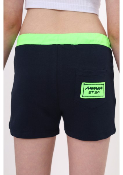 Toontoy Kız Çocuk Nakış Işlemeli Beli Lastikli Cepli Şort fırsatları