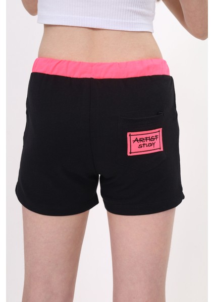 Toontoy Kız Çocuk Nakış Işlemeli Beli Lastikli Cepli Şort fırsatları
