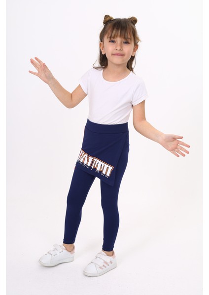 Toontoy Kız Çocuk Neon Şeritli Tayt