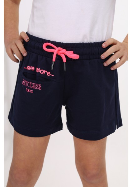 Toontoy Kız Çocuk Nakışlı Şort