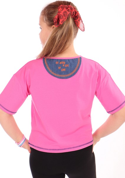 Kız Çocuk Roses Yazı Baskılı Tişört modelleri