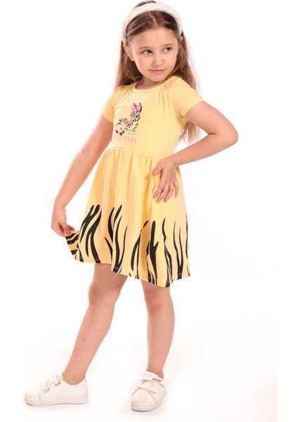 Kız Bebek Baskılı Elbise