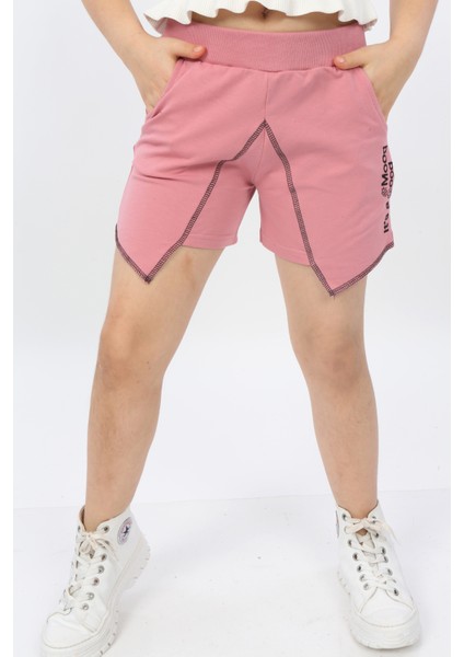 Toontoy Kız Çocuk #mood It S A Good Nakışlı Şort