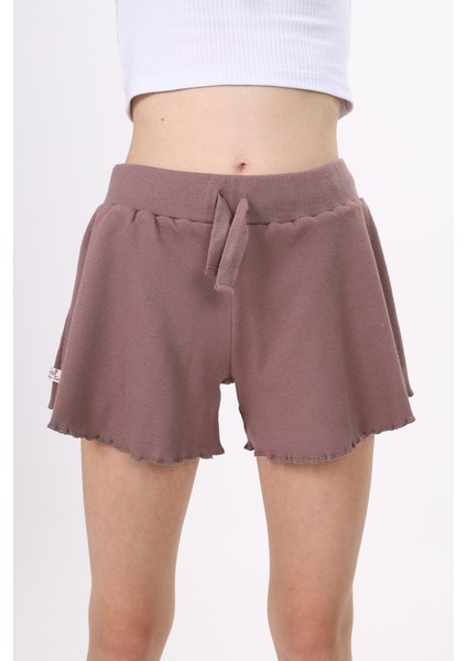 Toontoy Kız Çocuk Fitilli Kumaş Şort