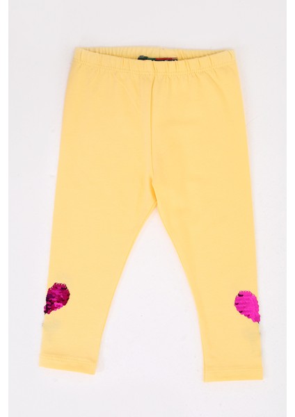 Toontoy Kız Çocuk Paçası Çevirmeli Pullu Tayt