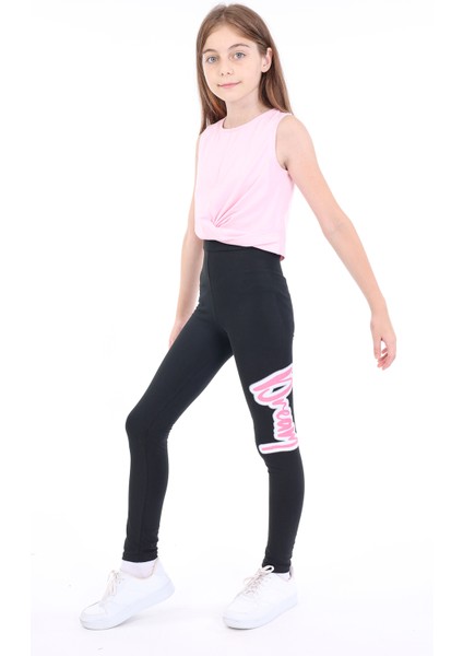 Toontoy Kız Çocuk Baskılı Tayt