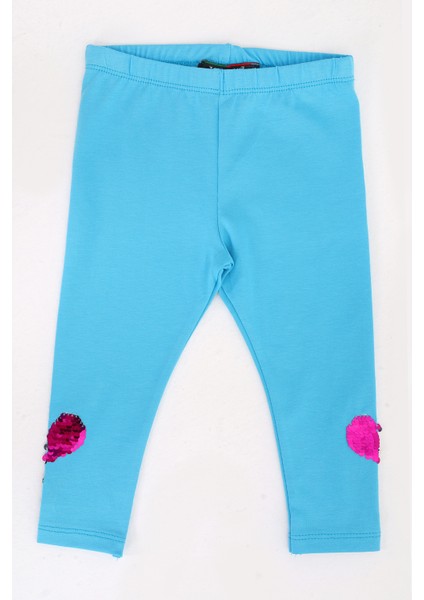 Toontoy Kız Çocuk Paçası Çevirmeli Pullu Tayt