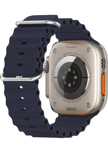 Apple Watch 42-44-45-49MM Krd-28 Ocean Koyu Mavi Kordon