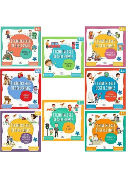 Etkinliklerle Değerlerimiz Serisi 8 Li Kitap Set Ktp - Ayşen Oy modelleri