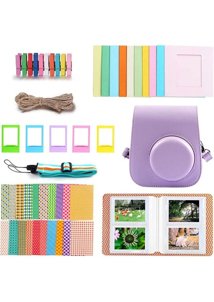Kamera Aksesuarları Demet Duvar Asılı Çerçeveler Için Instax Mini 11 Mor (Yurt Dışından)