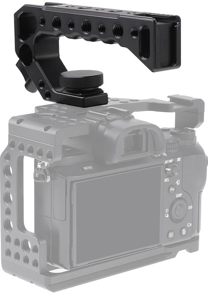 Üst Kolları Soğuk Ayakkabı Handgrip Dslr Aynasız Kamera Kafes Stabilizatör Için (Yurt Dışından)