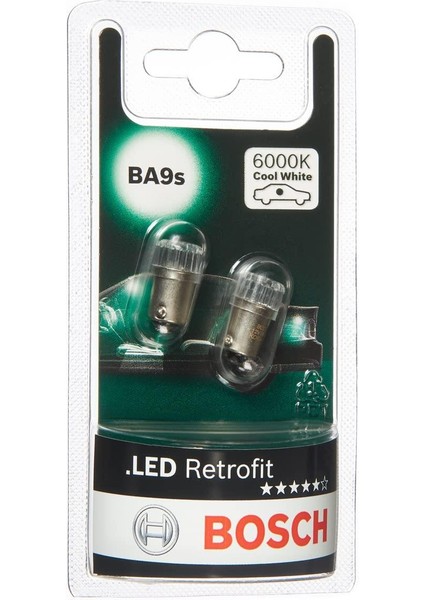 Ampul LED Retrofit 12V T4W 1W BA9S 6000K Bosch 1987301513