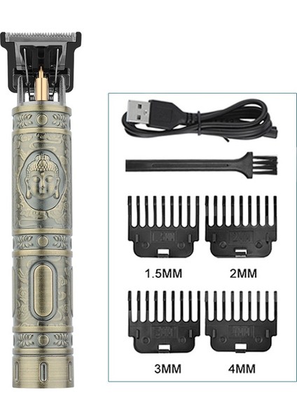 Sıcak Satış Vintage T9 Elektrikli Akülü Saç Kesme Makinesi Erkekler Için Profesyonel Saç Berber Giyotin Clipper Tıraş Makinesi (Yurt Dışından)
