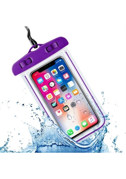 Yüzme Çantaları Su Geçirmez Telefon Kılıfı Su Geçirmez Çanta Cep Telefonu Kılıfı Pv Kapak iPhone 12 Pro Xs Max Xr x 8 7 Galaxy S10 (Yurt Dışından)