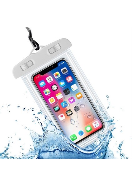 Yüzme Çantaları Su Geçirmez Telefon Kılıfı Su Geçirmez Çanta Cep Telefonu Kılıfı Pv Kapak iPhone 12 Pro Xs Max Xr x 8 7 Galaxy S10 (Yurt Dışından)