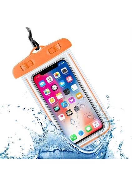 Yüzme Çantaları Su Geçirmez Telefon Kılıfı Su Geçirmez Çanta Cep Telefonu Kılıfı Pv Kapak iPhone 12 Pro Xs Max Xr x 8 7 Galaxy S10 (Yurt Dışından)