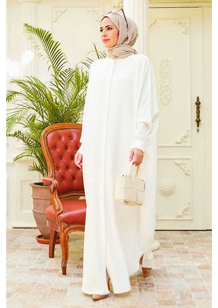 6571-KREP Abaya Beyaz