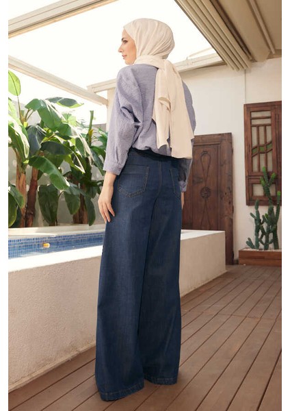 Kadın Pantolon Etek Koyu Mavi Denim Kumaş Modern Tasarım fiyatları