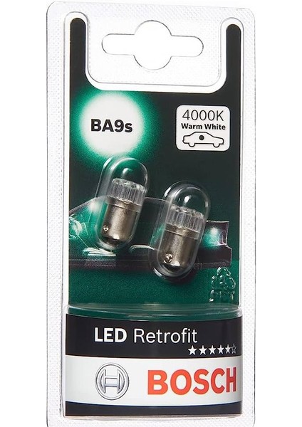 Ampul LED Retrofit 12V T4W 1W BA9S 4000K Bosch 1987301514