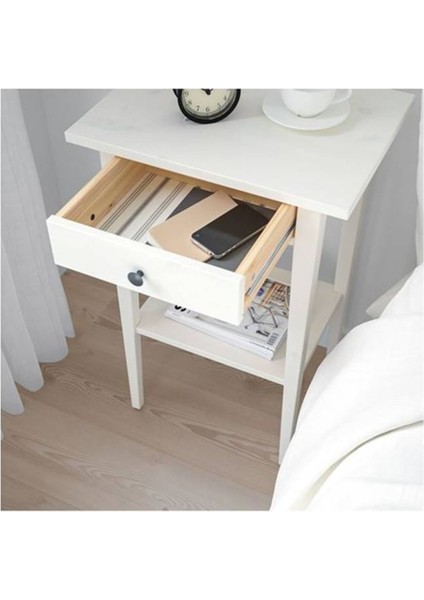 Çekmeceli Komodin, Beyaz Renk 46X35X70 cm Masif Ahşap Mobilya modelleri