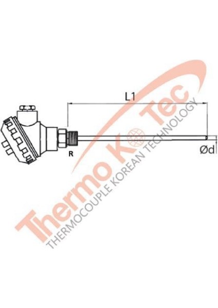 Kafalı Tip PT100 8 x 400 mm