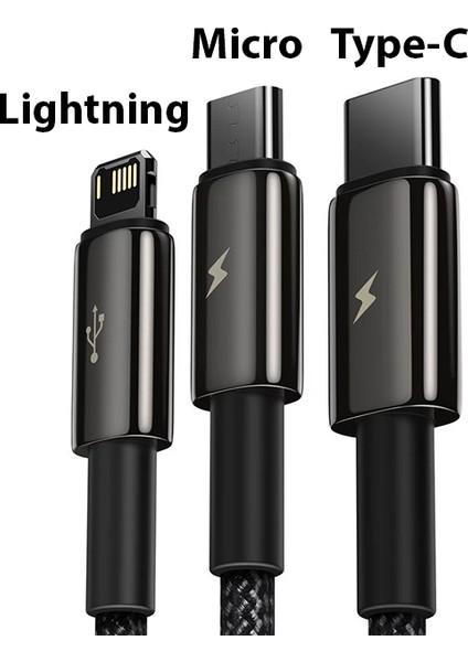 Tungsten Gold 3.5A 3 In 1 Hızlı Şarj Kablosu 1.5 Metre modelleri