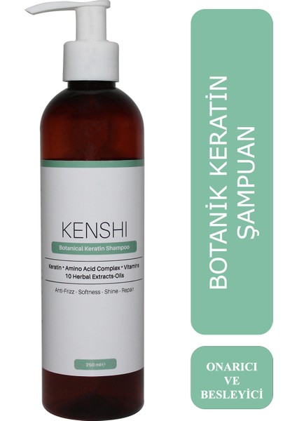 10 Bitkili Keratin & Vitamin & Amino Asit Kompleks Şampuan 250 ml