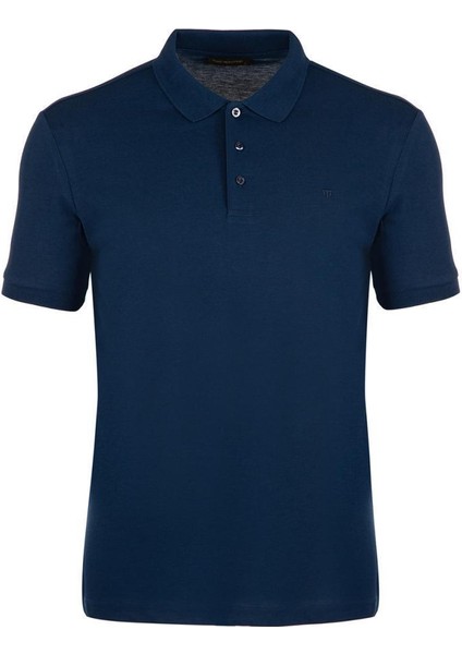 Regular Fit Polo Yaka %100 Pamuk Kısa Kollu Basic Penye T-Shirt-PE3603TY22