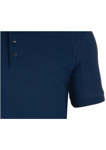 Regular Fit Polo Yaka %100 Pamuk Kısa Kollu Basic Penye T-Shirt-PE3603TY22