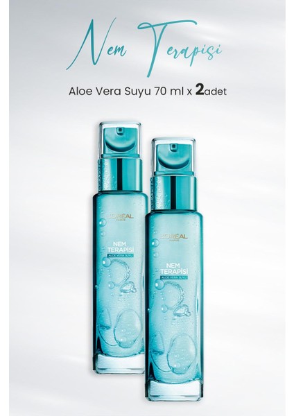 Loreal Paris Nem Terapisi Aloe Vera Suyu Normalden Kuruya Ciltler 70 ml x 2 Adet