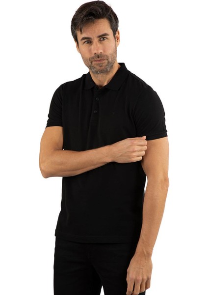 Regular Fit Polo Yaka %100 Pamuk Kısa Kollu Basic Penye T-Shirt-PE3603TY22 indirimleri