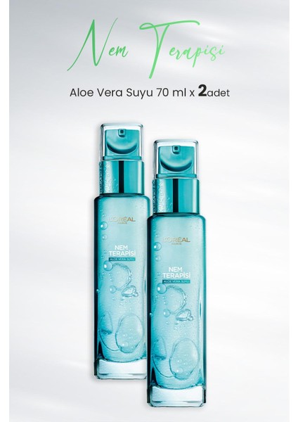 Loreal Paris Nem Terapisi Aloe Vera Suyu Normalden Karmaya Ciltler 70 ml x 2 Adet