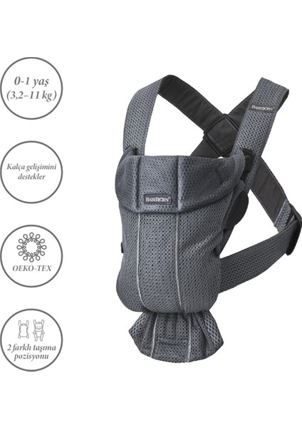 Babybjörn Balance Bliss Ana Kucağı Mesh & Kanguru Mini 3D Mesh / Anthracite