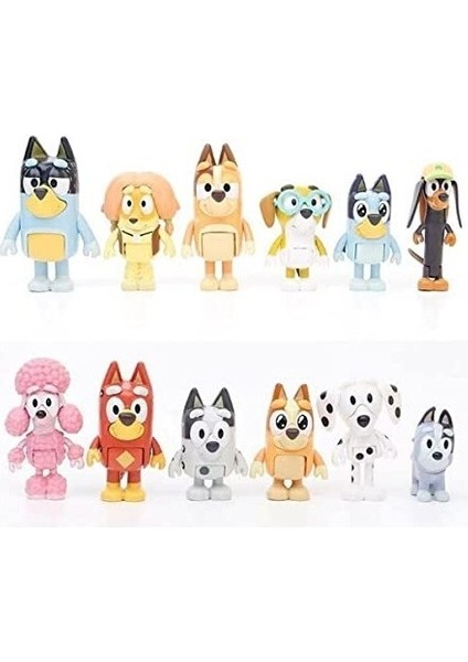 Hot Shopping 12'li Bluey Friends Collie Oyuncak Seti (Yurt Dışından)