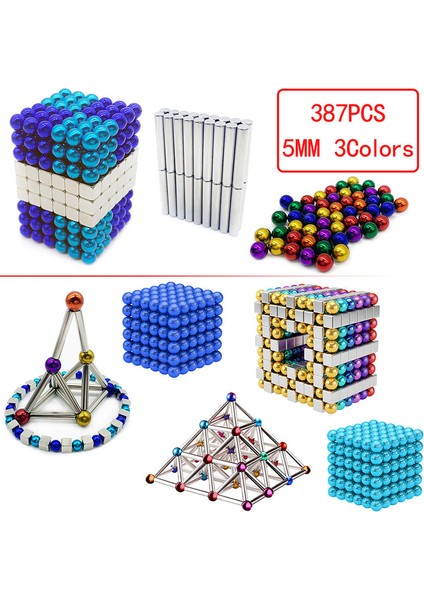 5 mm 387 Elbise Adet Küp Bina Blok Neodymium Neocube Manyetik Mıknatıs Toplar Nts Bilye Bulmaca Sıkıştırma Toplam Oyuncular (Yurt Dışından)
