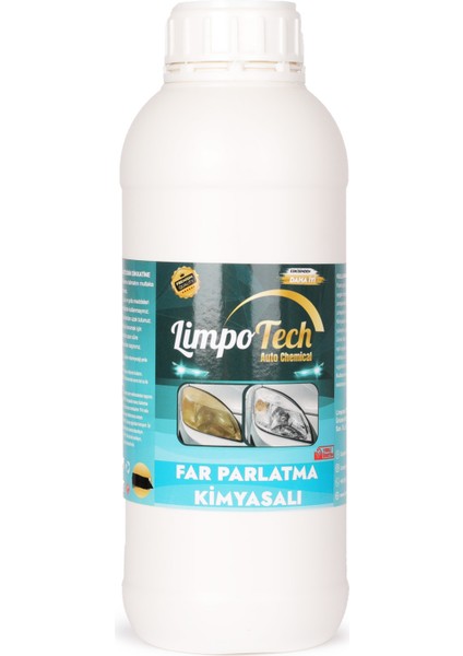 Limpo Tech Buharlı Far Temizleme Sıvısı, Far Kimyasalı, Far Parlatıcı, Kloroform, Araba Farı Parlatıcı 1kg Limpoftss