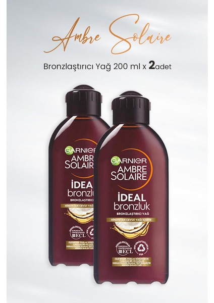 Ambre Solaire Bronzlaştırıcı Yağ Hindistan Cevizi 200 ml x 2 Adet