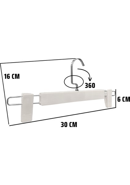 Abs Plastik 20 Adet Yüksek Kalite 30 cm Pantolon Askısı Etek Askısı Mandallı Askı fiyatları